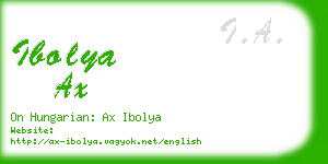 ibolya ax business card